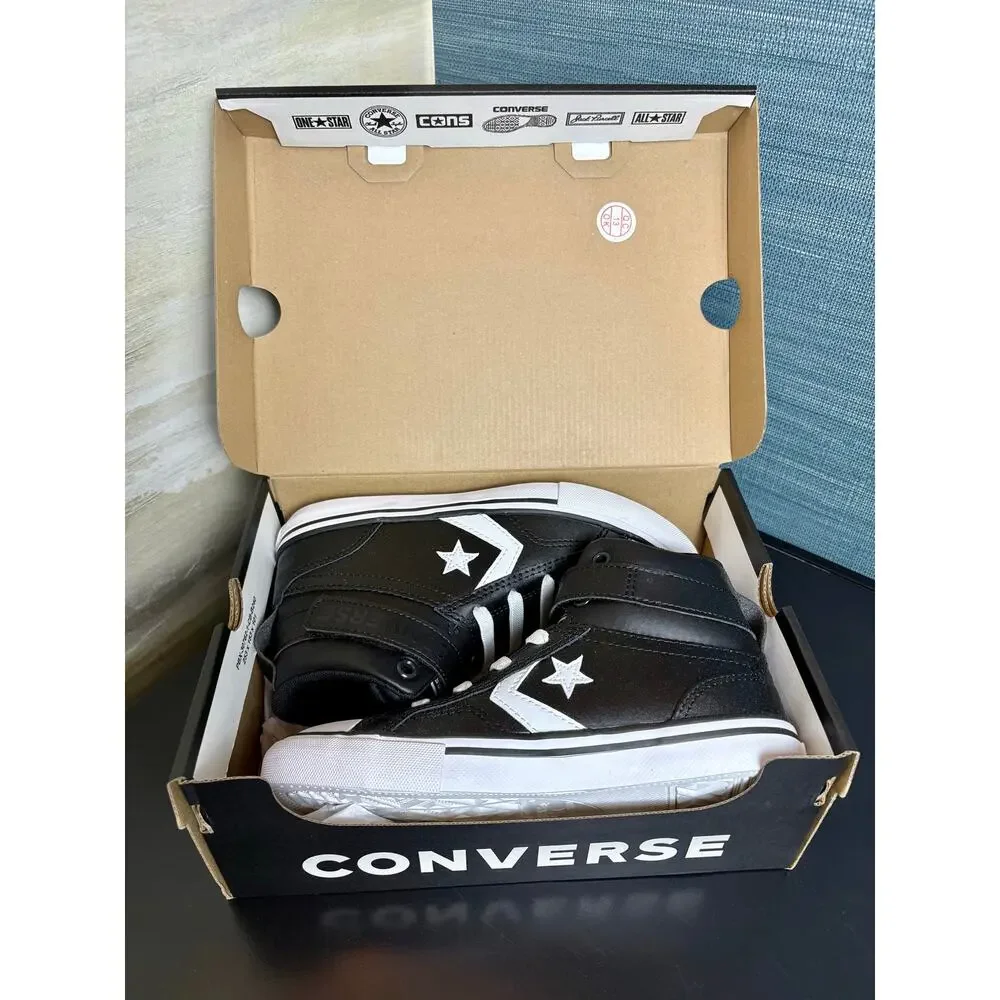 New w/ Box - 2Y - Converse HiTop Sneaker w/ Velcro - Blk/Wht